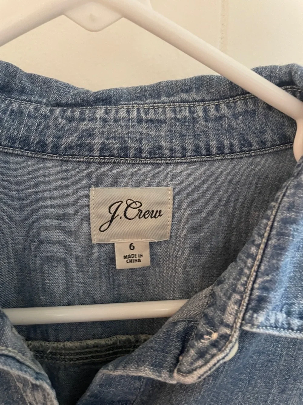 J. Crew Washed Denim Chambray Button-Up Shirt - Blue - Picture 2 of 4